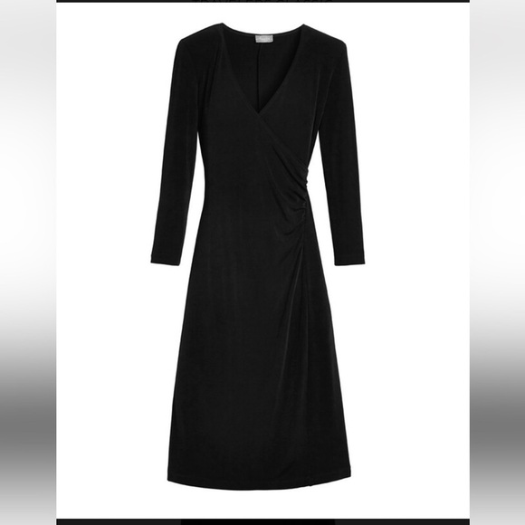NWT Chico’s Women’s Black Traveler’s Classic Rosemary Wrap Dress - Size 1 - US 8 - Picture 2 of 6
